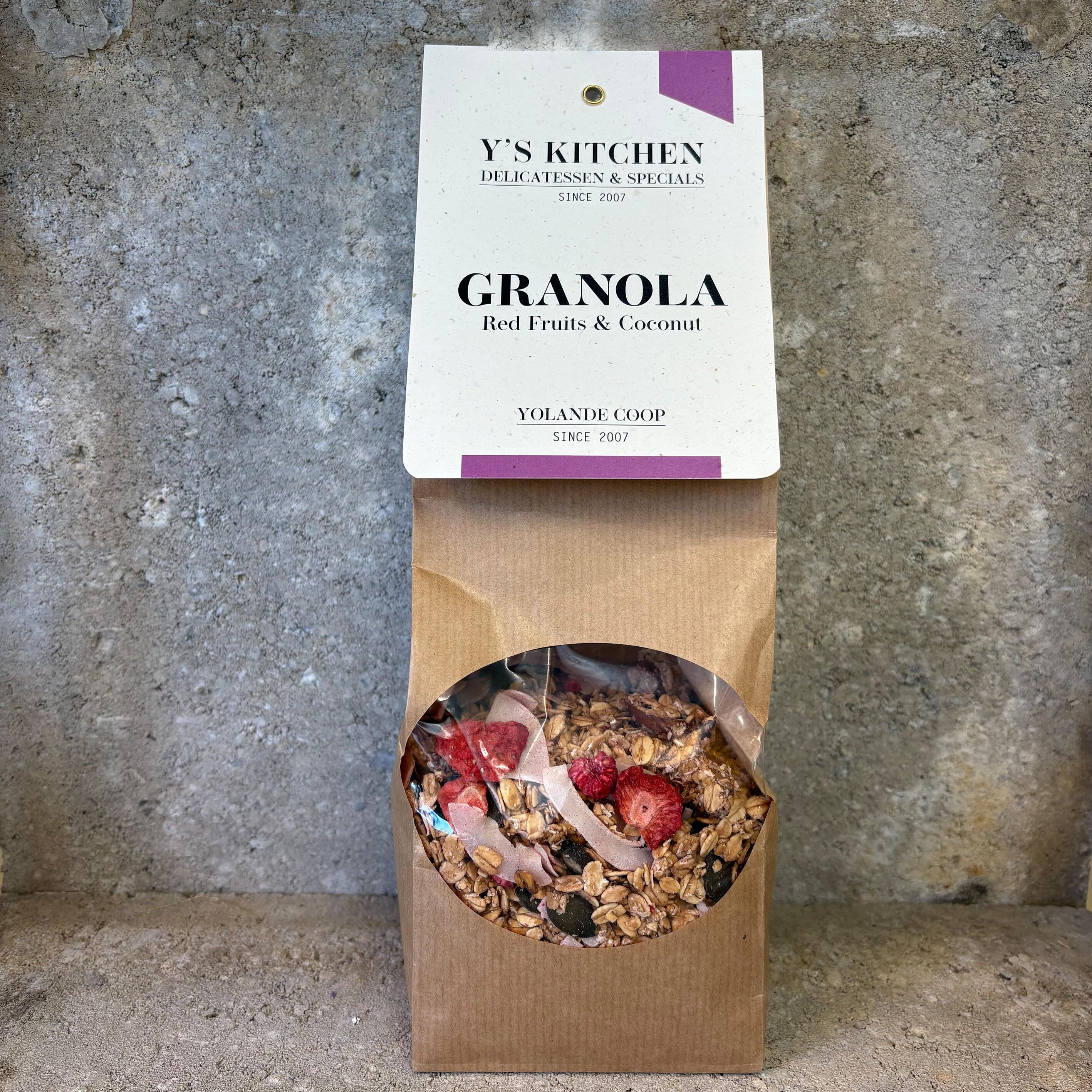 Y'S KITCHEN – Granola fruits rouges & coco 