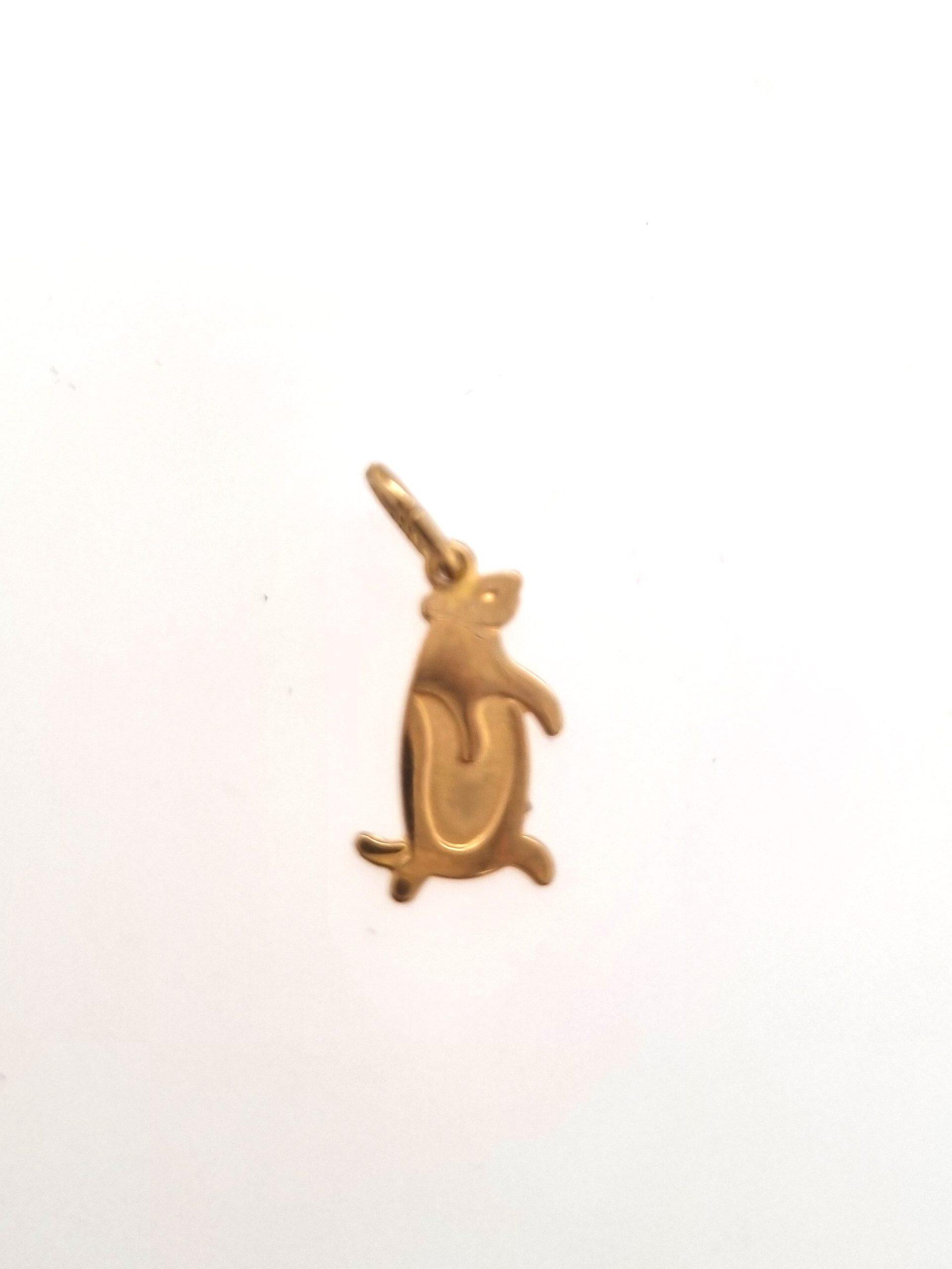 Pendentif souri 1.5cm or jaune 18K