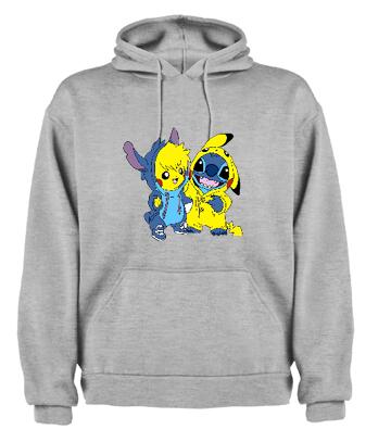Stitch and pikachu hoodie hotsell