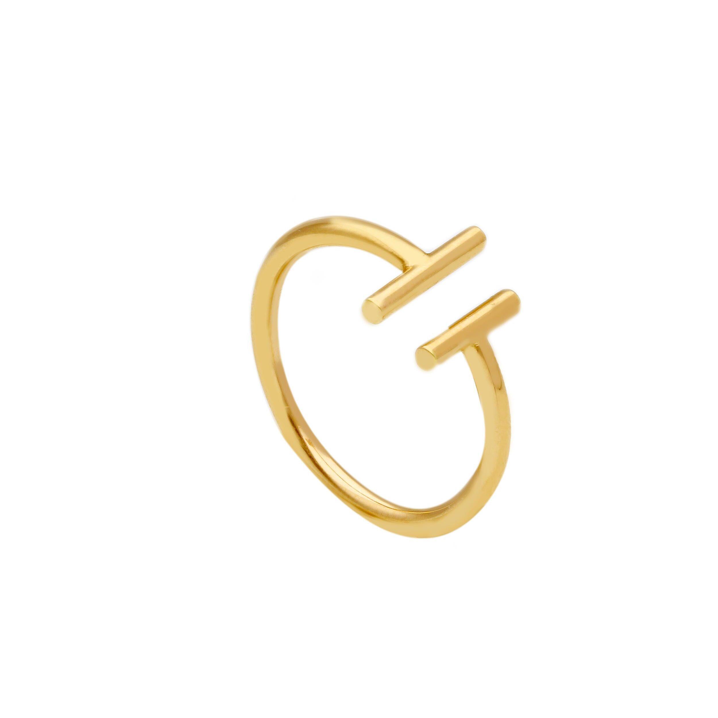 Ring contrarié aus 18K Gelbgold