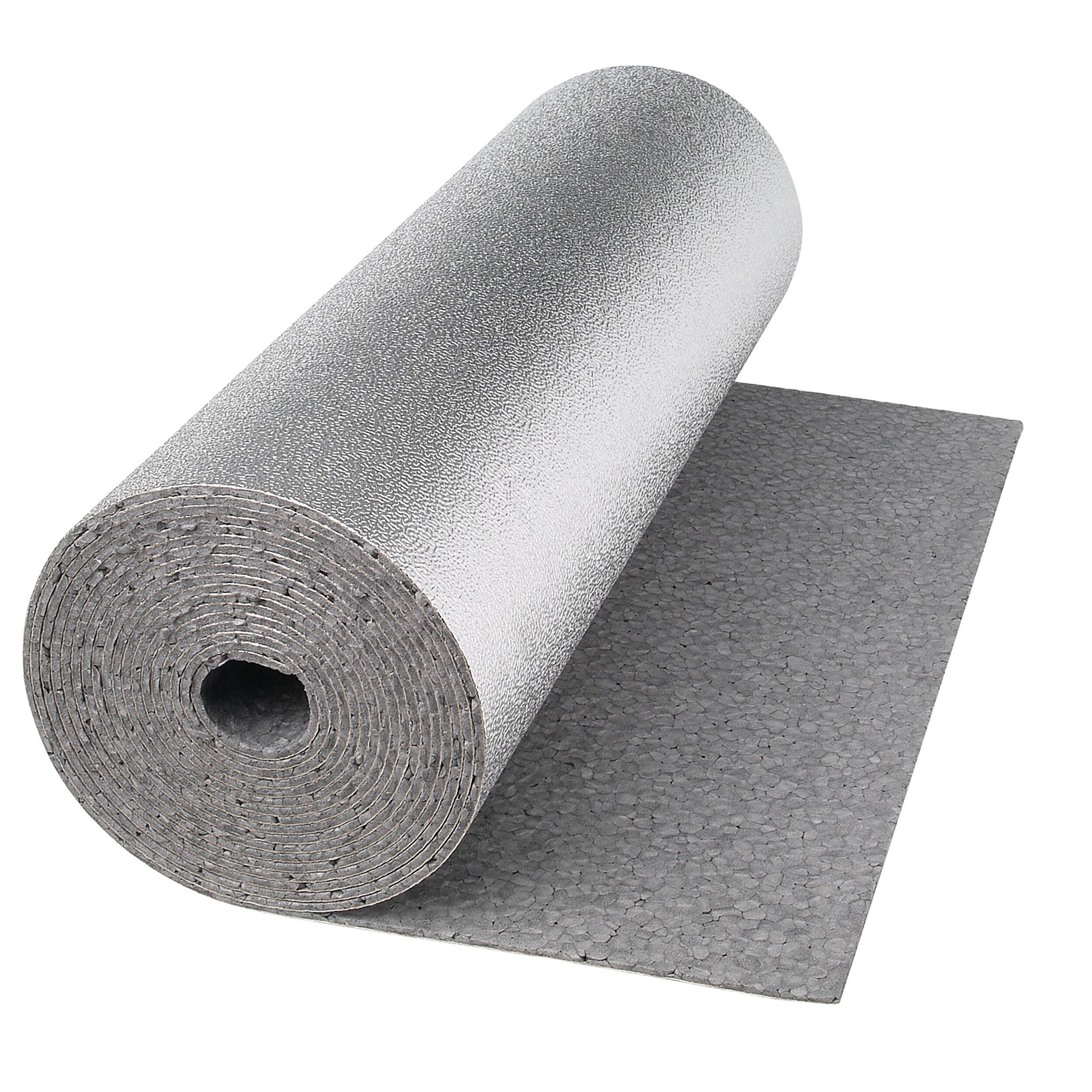 Climapor graphite-aluminium-coated insulating wallpaper, 5 x 0.5 m, 4 mm thick