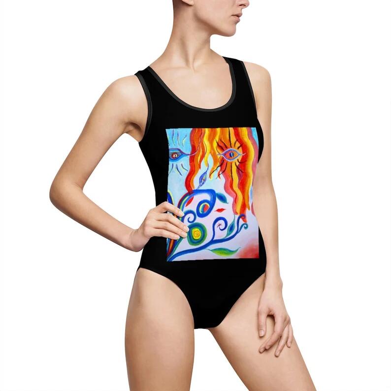 Women‘s Classic One-Piece Swimsuit CreArt