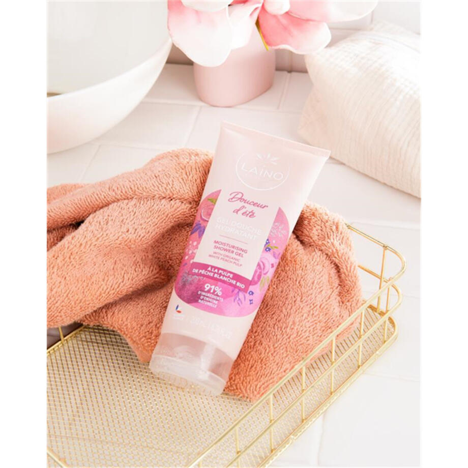 Gel douche hydratant Peche blanche, 200 ml