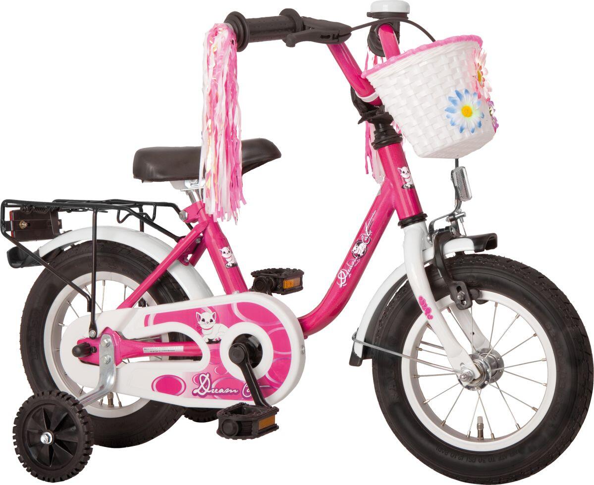 Bachtenkirch Kinderfahrrad Dream Cat 12,5 Zoll purpur weiß