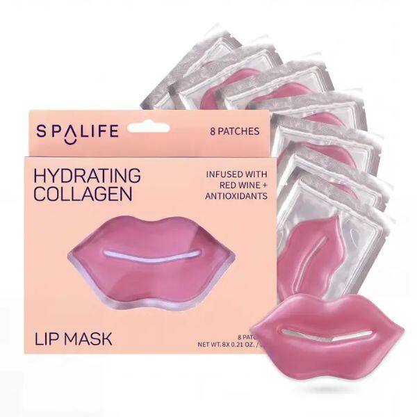 Spalife feuchtigkeitsspendende Kollagen-Lippenmaske – 8 Stück