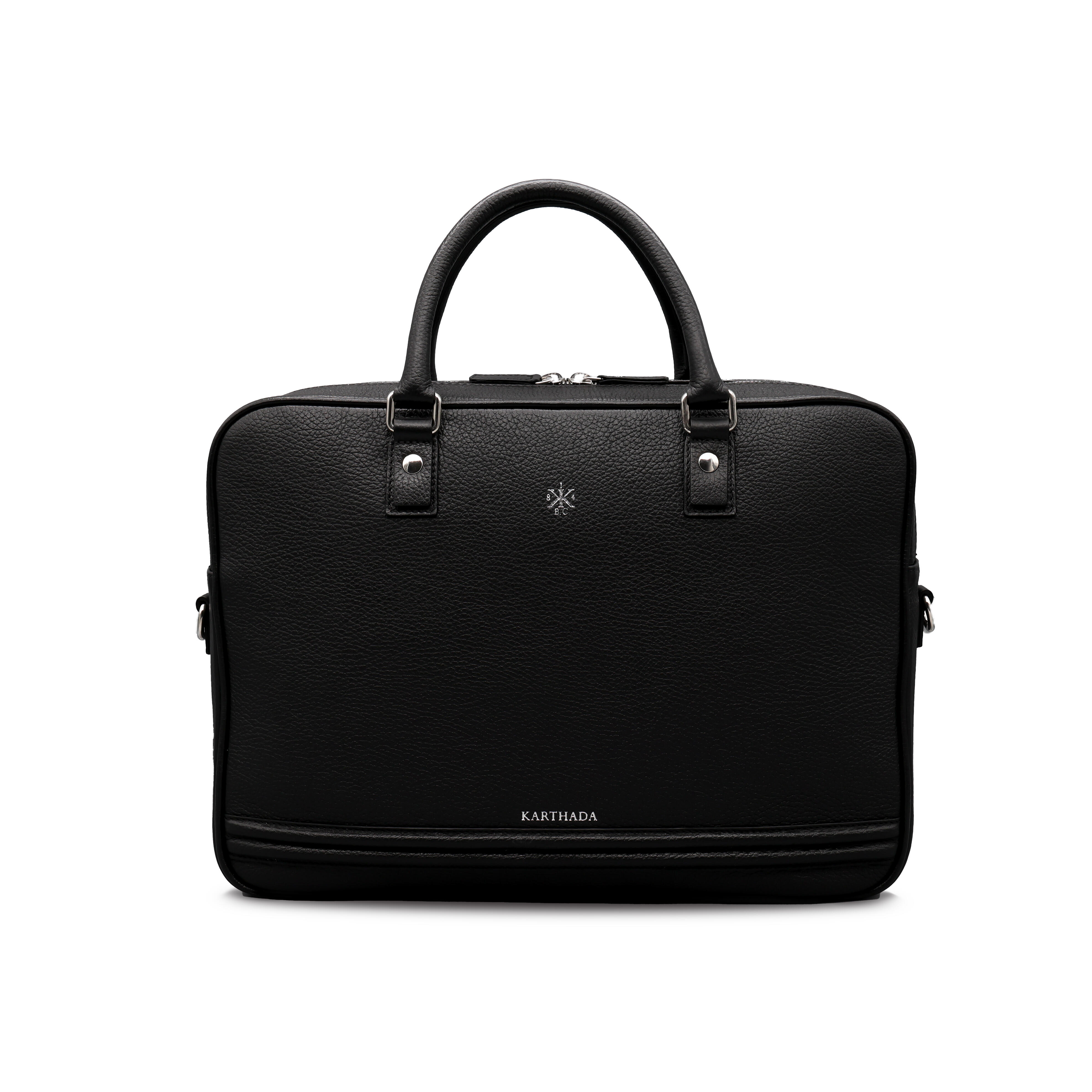 BARCID Business Bag in Black Grained Leather