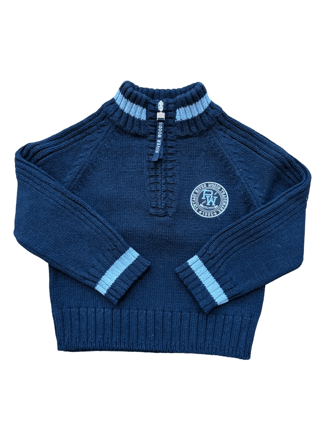River Woods pull zippé bleu marine (2 ans)