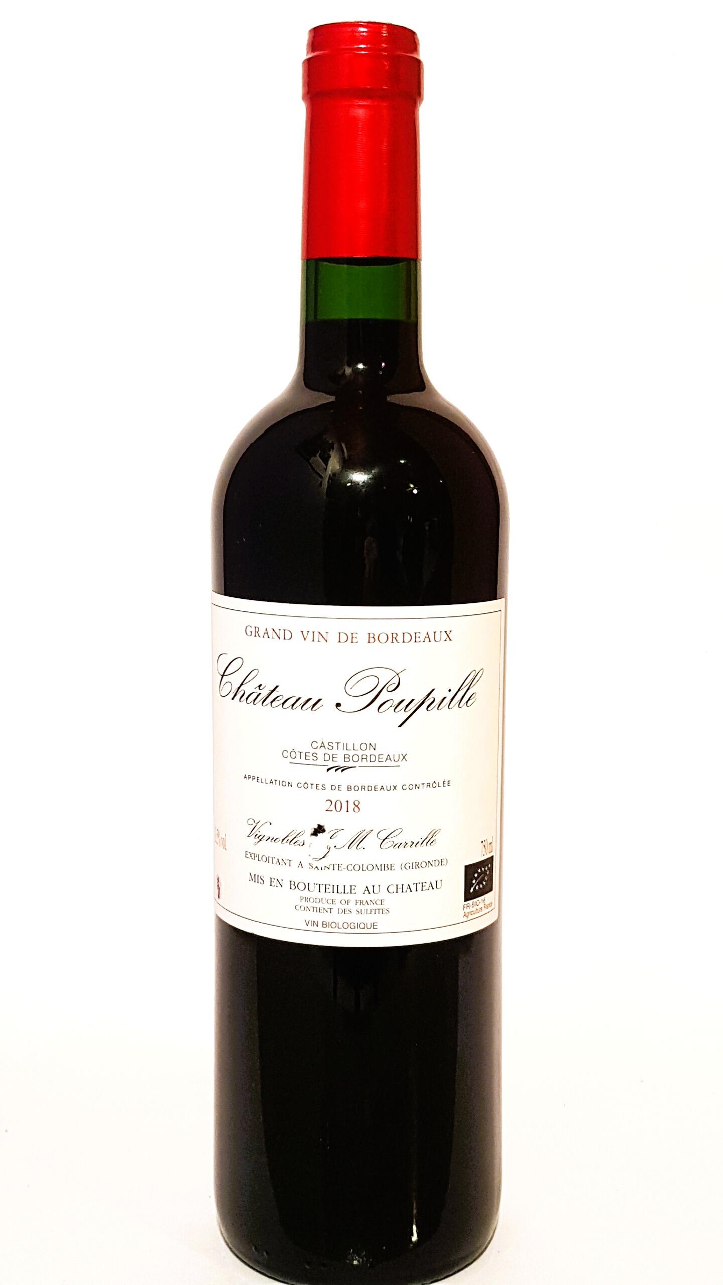 Château Poupille 2018 - Côtes de Castillon - Bordeaux - vin rouge