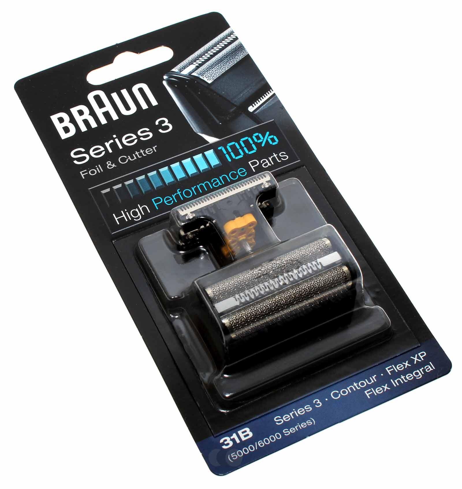 Braun 31B Scherfolie Klingenblock Kombipack | Braun Series 3 (5000/6000 Series) Contour Flex XP Flex Integral