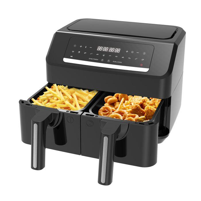 Emerio Doppel-Heißluftfritteuse AF-130376.1, 2x 3,6 L, 2400 Watt