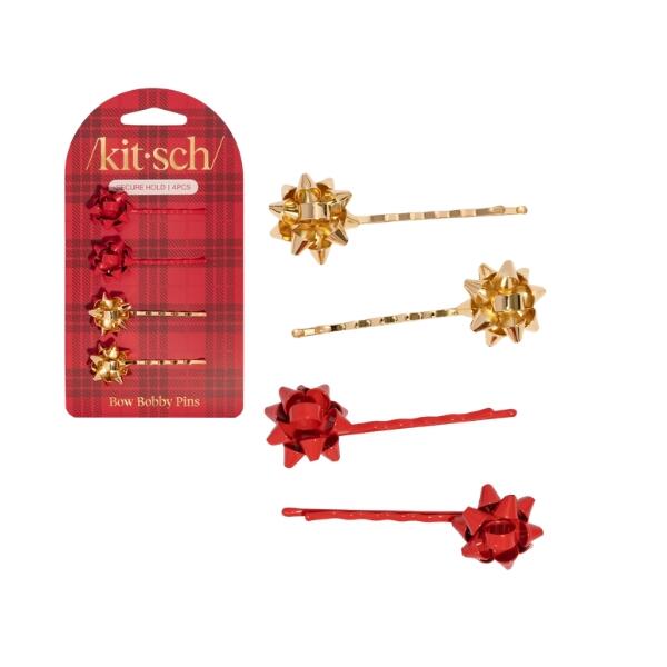 Kitsch Coffret Bow Bobby Pins Lot de 4 pinces à cheveux
