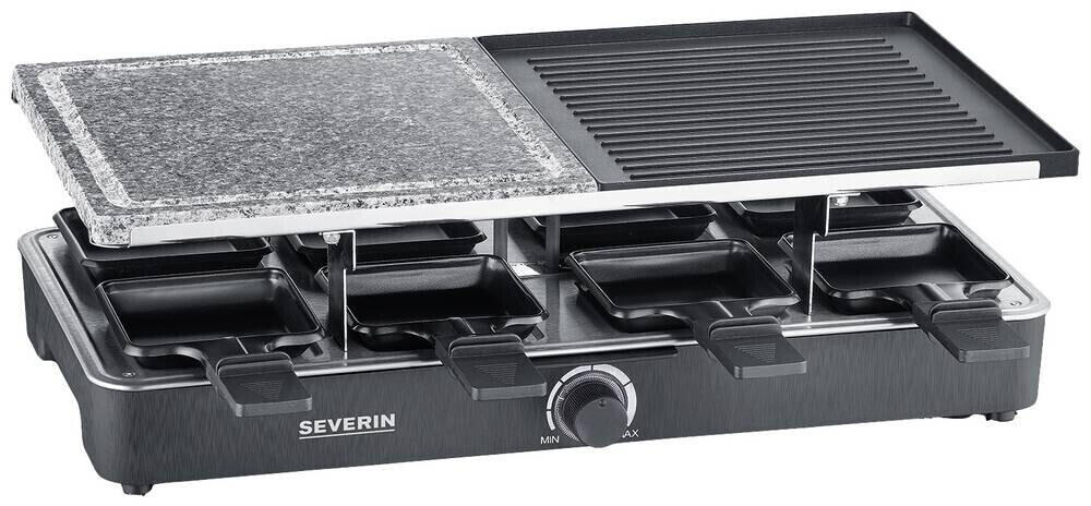 Severin 2376 Raclette 8 poêlons Noir