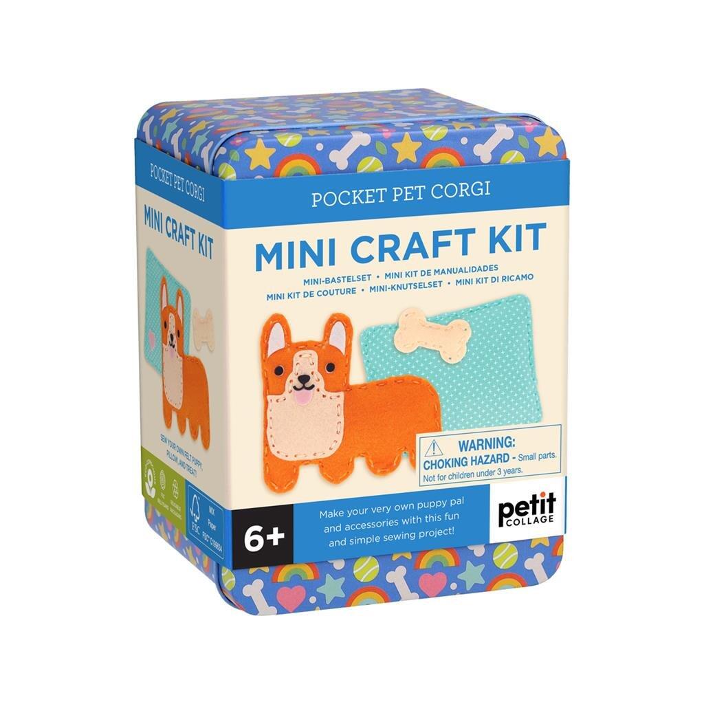 Petit Collage Crafts: MINI SET / POCKET PET CORGI, en boîte 12,30 x 9,10 x 8 cm, à partir de 6 ans