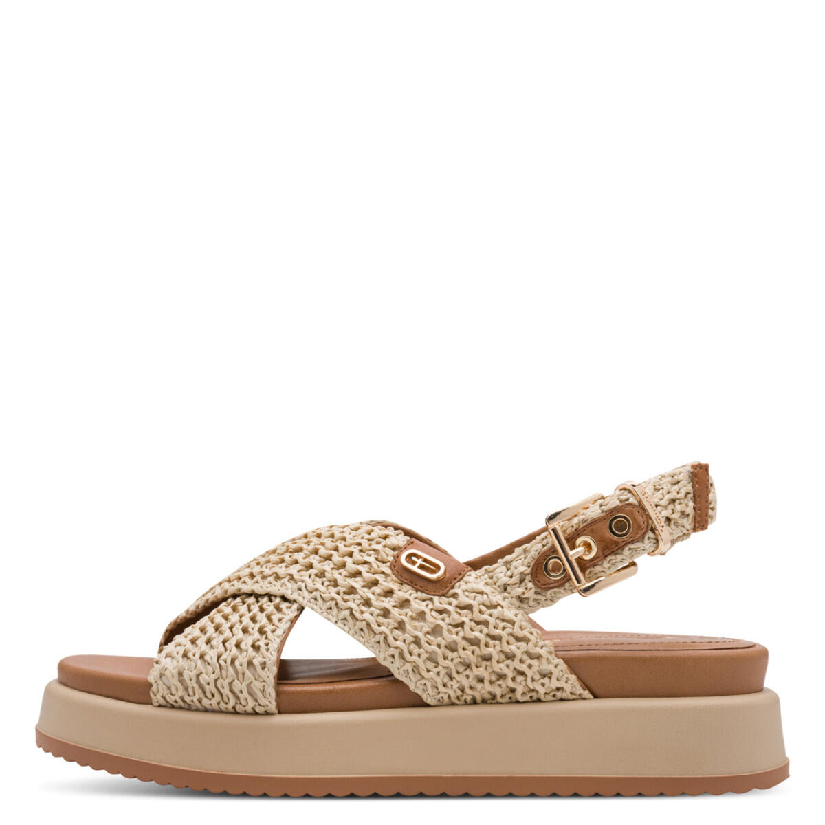 Trendy platform sandal with braided straps