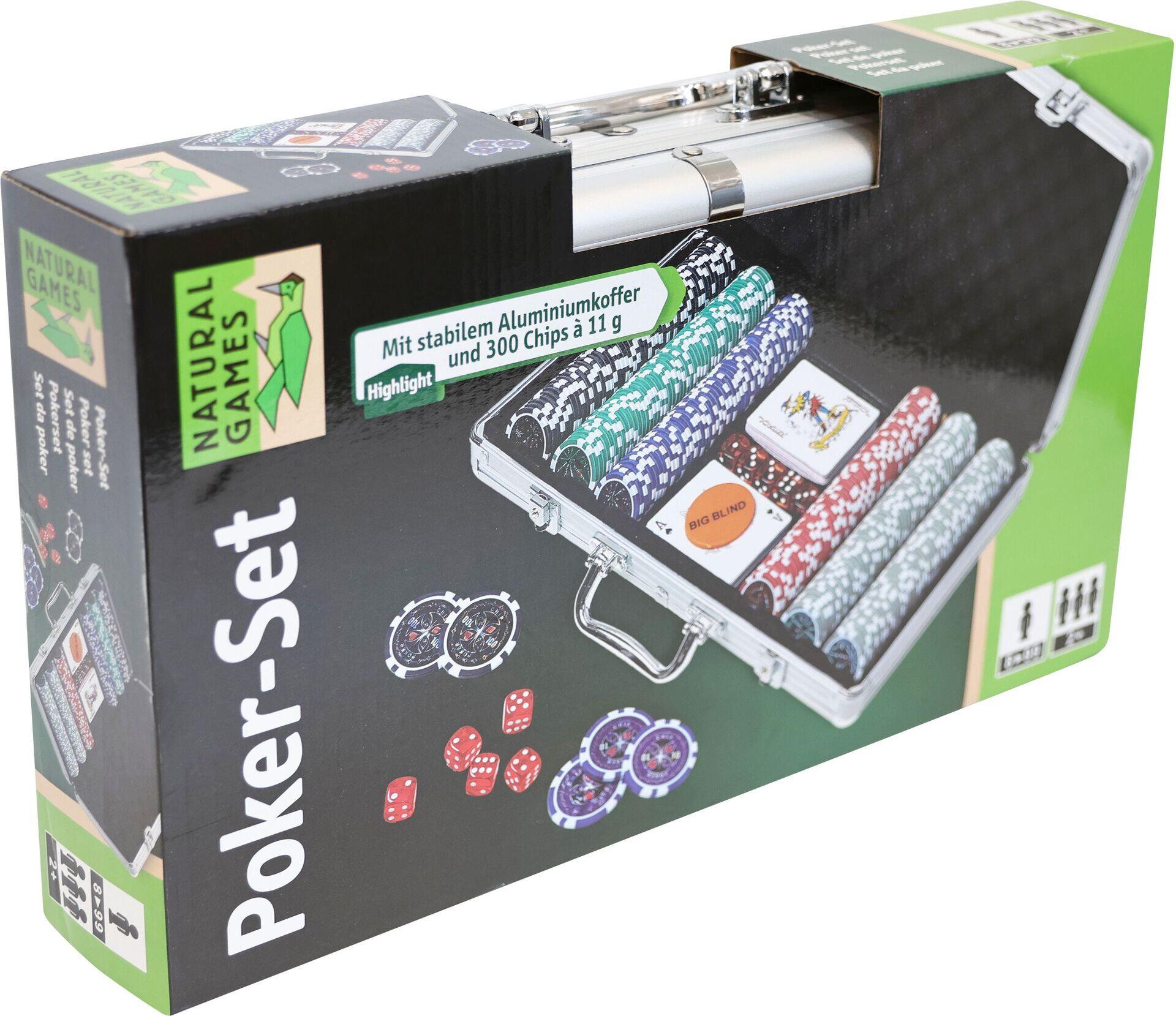 Poker Set in Aluminum Case - NATURAL GAMES