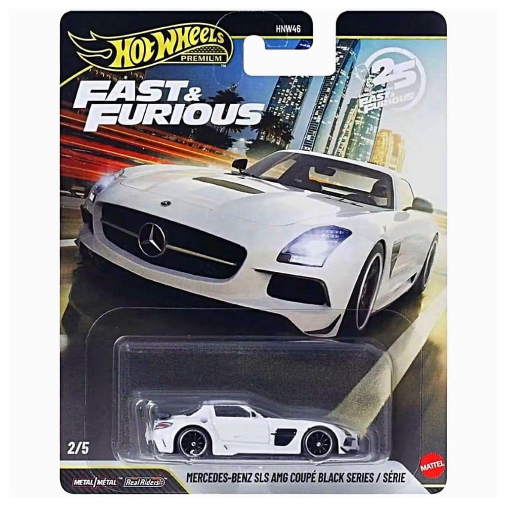 Hot Wheels Premium - #HNW46 JHW65 - Mercedes-Benz SLS AMG Coupé Black Series - Fast & Furious - 1/64
