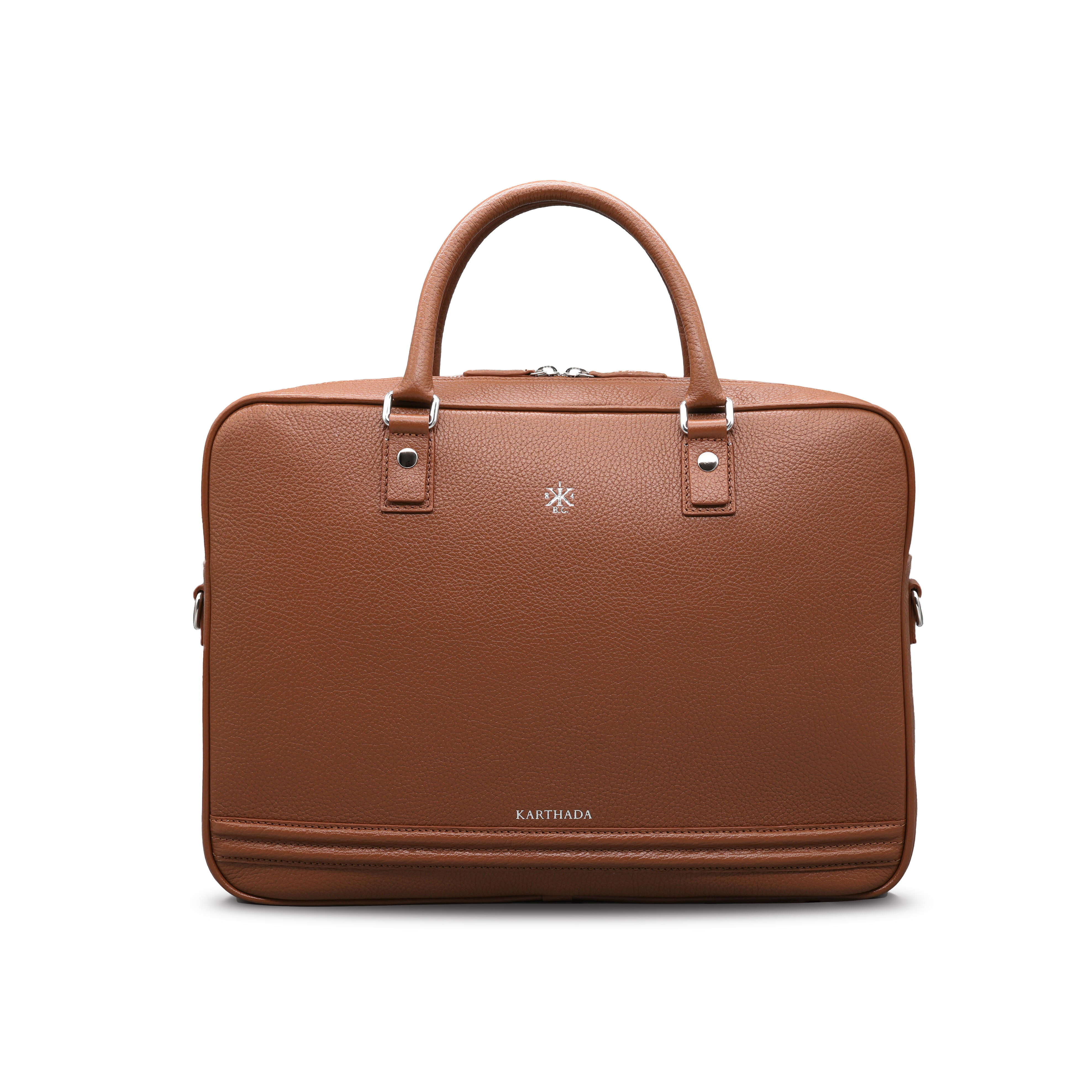 BARCID Business Bag in Cognac Grained Leather