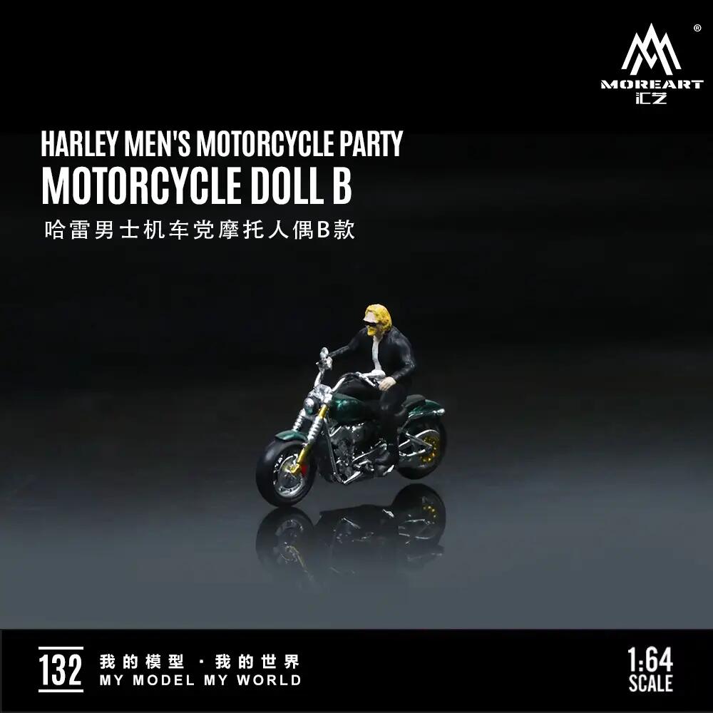 MoreArt - 1/64 Harley Men's Motorcycle Party Motorcycle Doll B (MO222132)