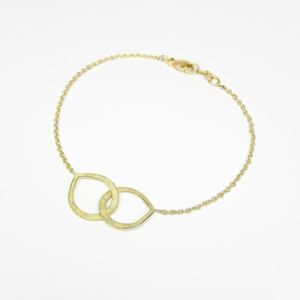 'drops', Armkettchen aus 18kt Gelbgold handgefertigt. Unikat.