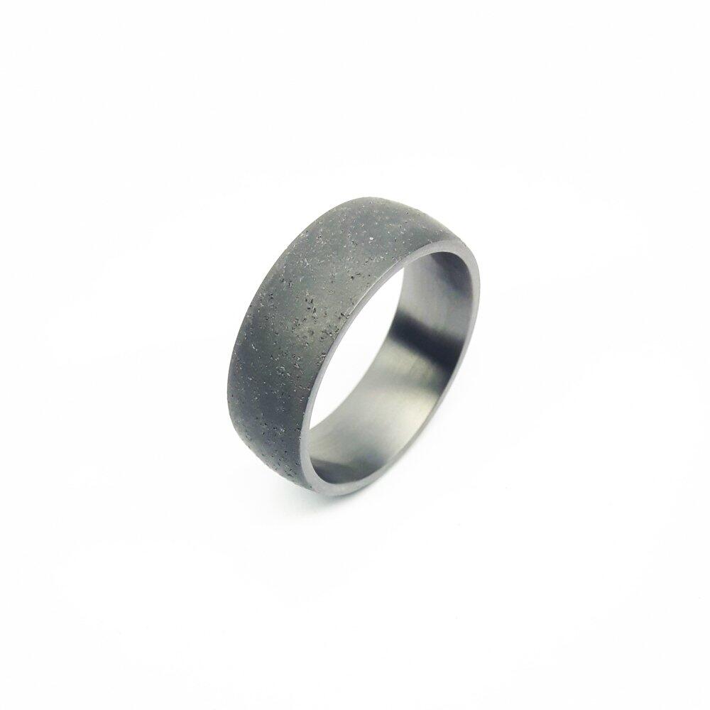 "Sand", ring made from 999 tantalum. Unique piece.