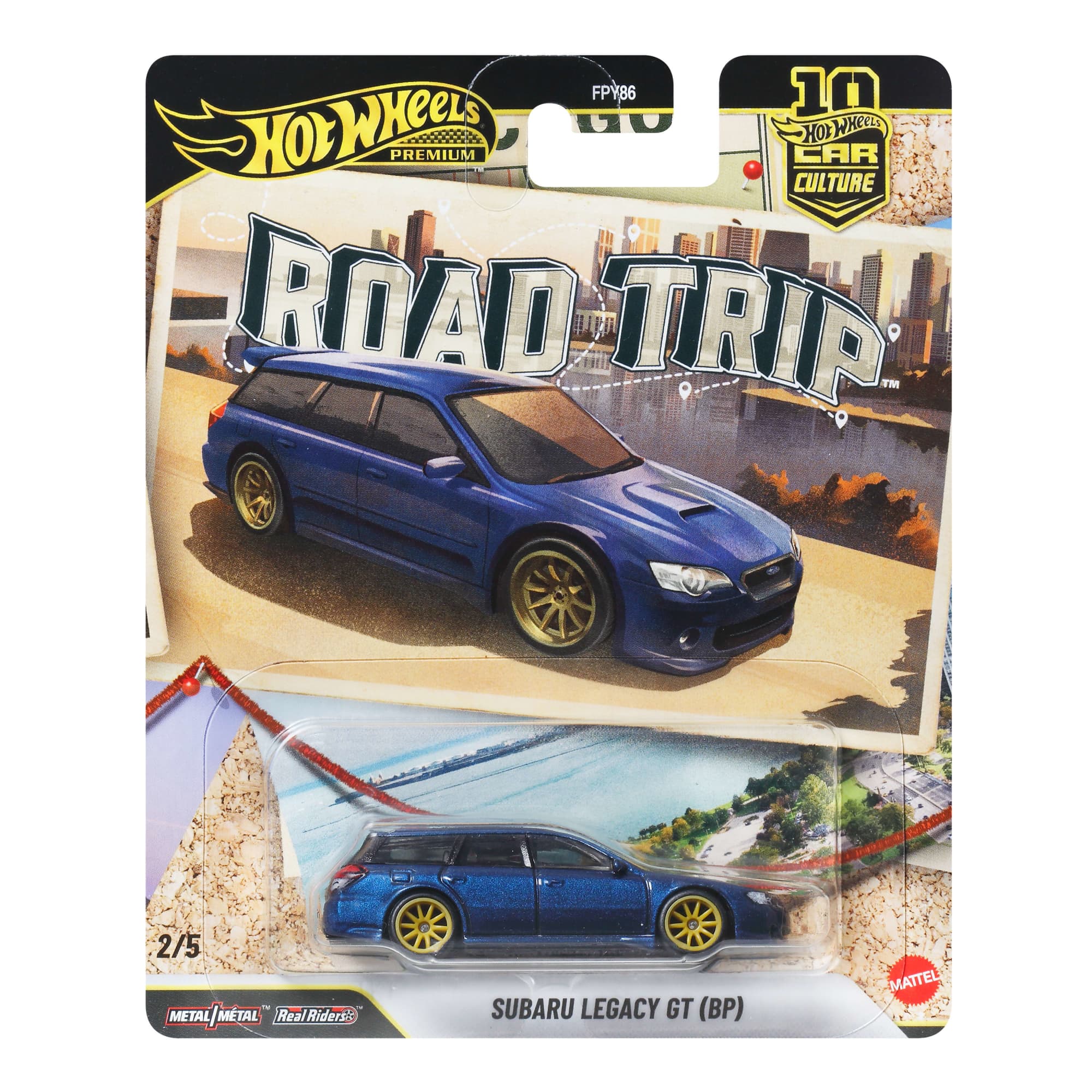 Hot Wheels Premium - #FPY86 JKF07 - Subaru Legacy GT (BP) - Road Trip - 1/64