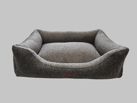 Eckiges Hundebett aus nachhaltigen Materialien 