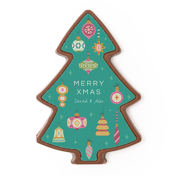 Sapin en chocolat personnalisé