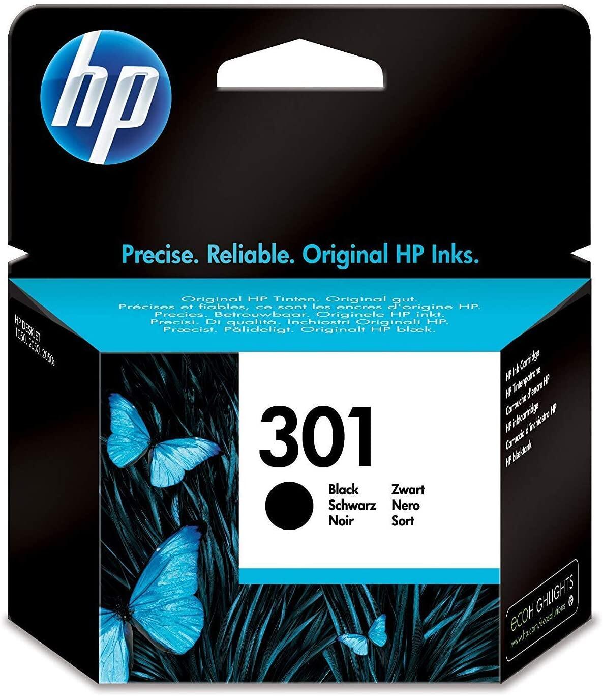 Cartouche HP 301 noir pour imprimantes jet d'encre - Cartouches jet d'encre  HP