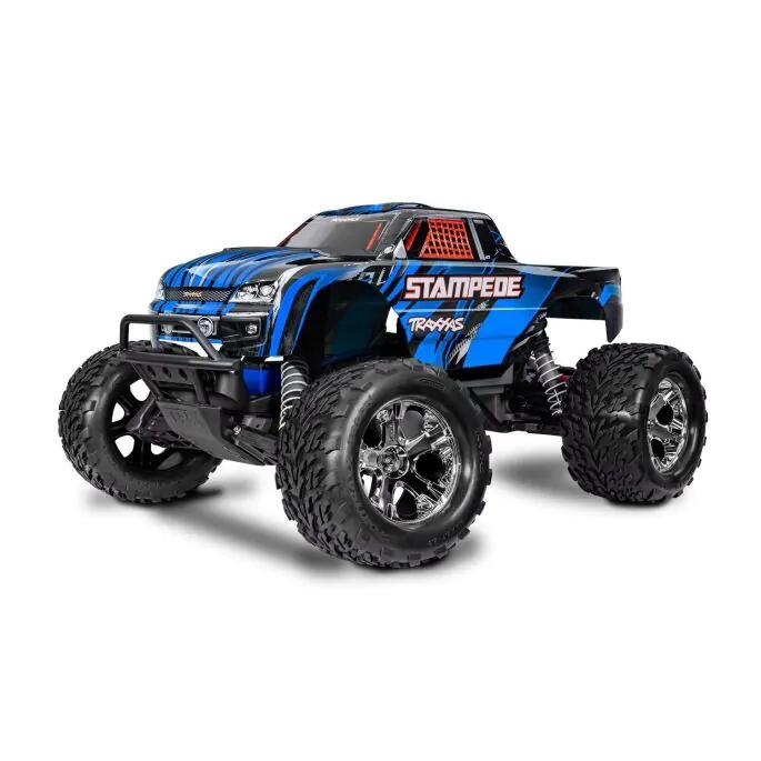 Traxxas 36254-8-BLUE Stampede 2WD Brushed HD y compris batterie et chargeur USB-C Camion électrique bleu 1:10 RC RTR
