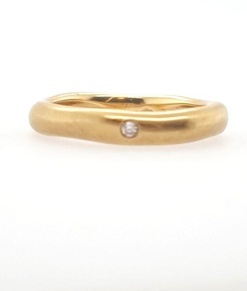 # 18K yellow gold ring with 0.025ct natural diamond