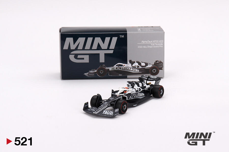 Mini GT - #MGT00521-L - AlphaTauri AT03 #22 Yuki Tsunoda Grand Prix d'Abu Dhabi 2022 - F1 / Formule 1 - 1/64