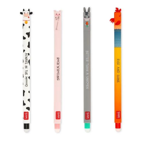 Legami stylo gel effaçable - Farm Sweet Farm - set de 4