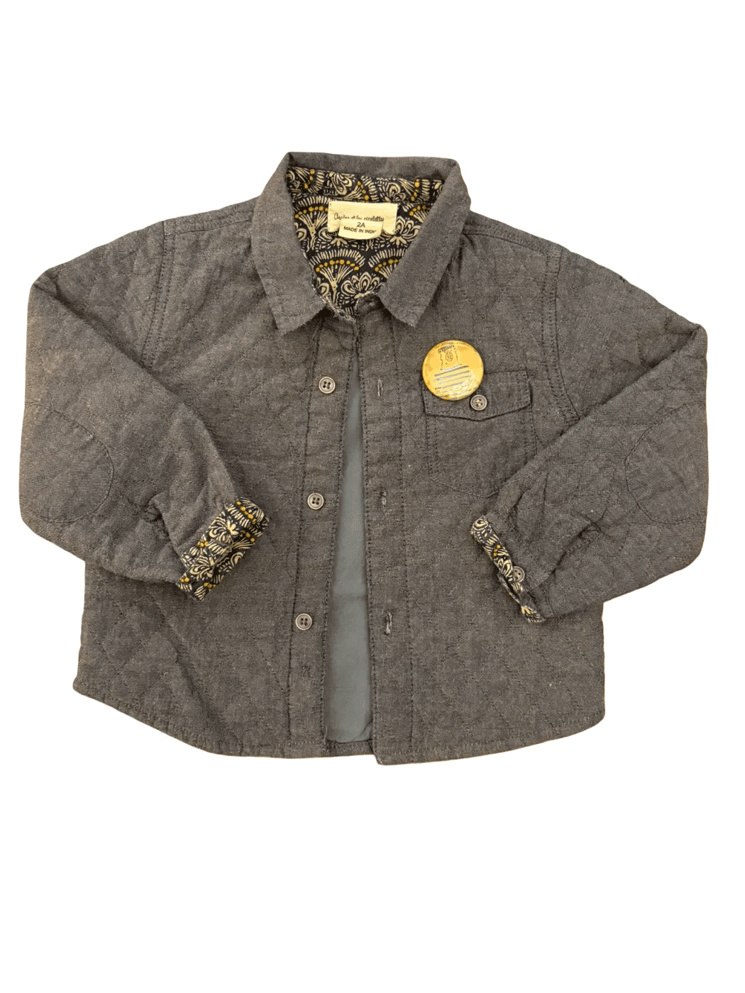 Arsène et les Pipelettes Chemise matelassée grise (2Y)