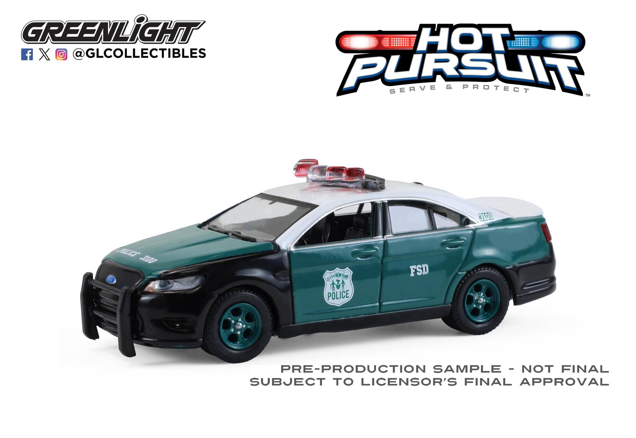 Greenlight - #GL43050-B - 2014 Ford Taurus - New York City Police Department - 1/64