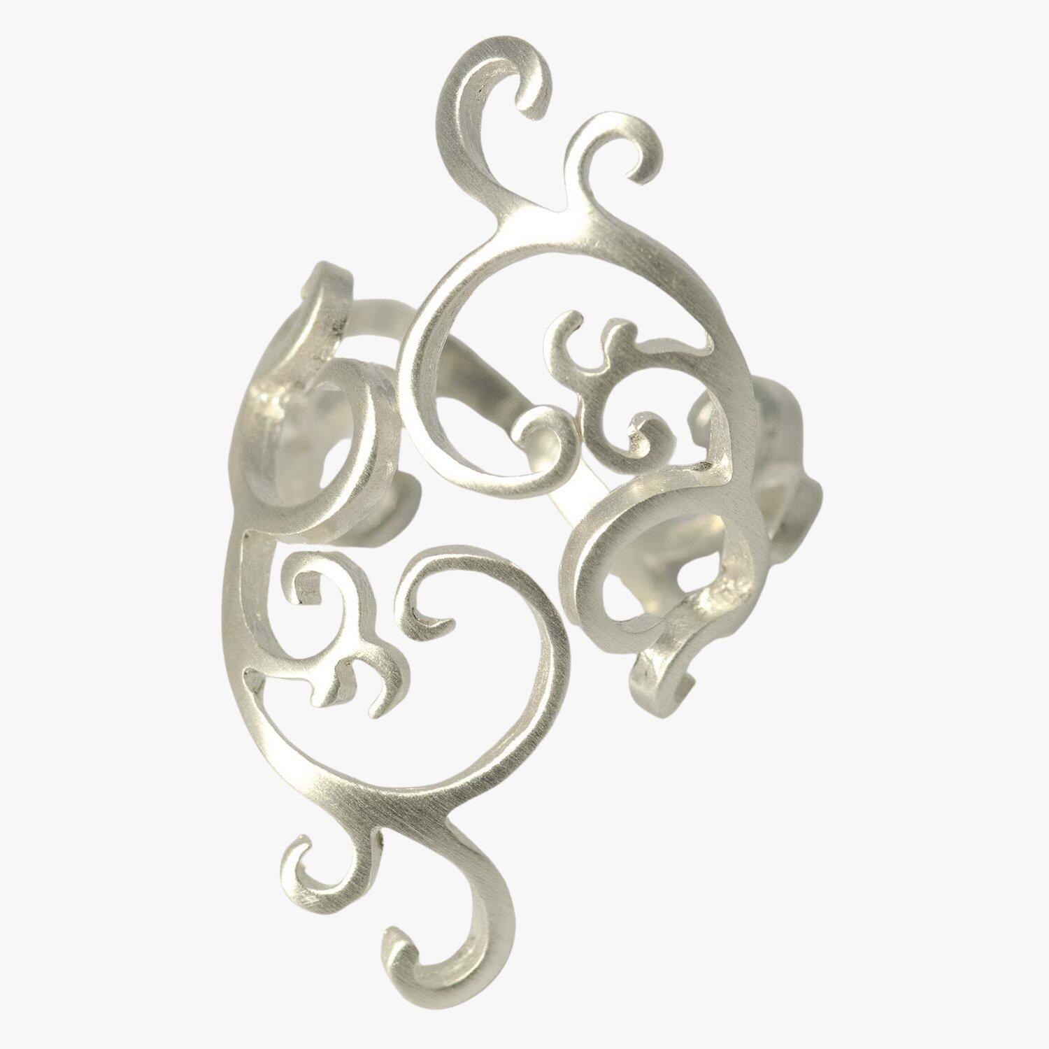Silberring Swirl 16