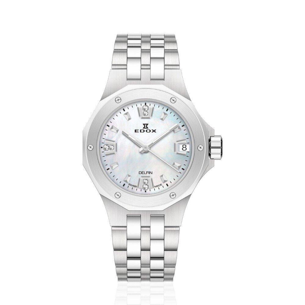 Edox - 53100 3M NAND - Ladies' Wristwatch - Quartz - Delfin Diver Diamonds