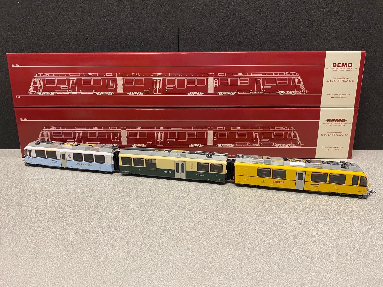BEMO RhB Schneeräumer 1:87 Bemo 7244124 Bemo H0m RhB ABe 8/12 3514 Allegra | Letzshop