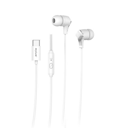 Rixus RXHD18C Stereo-In-Ear-Kopfhörer mit Type-C-Anschluss