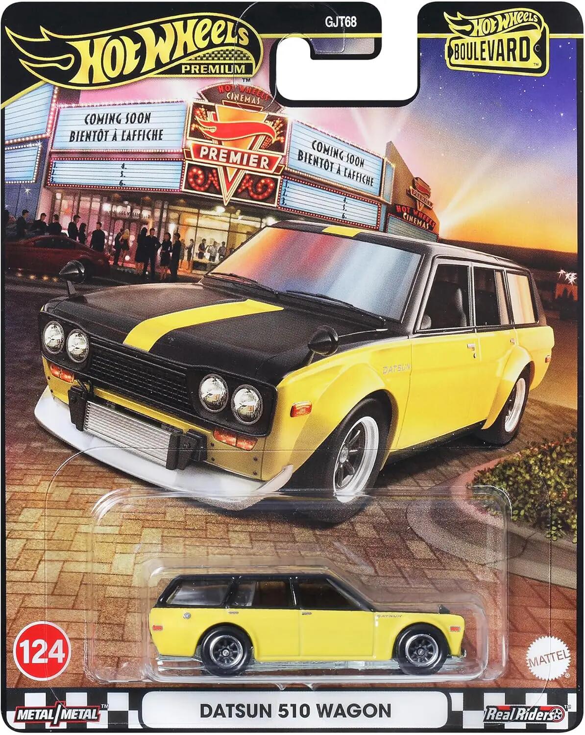 Hot Wheels Premium - #GJT68 JBL21 - Datsun 510 Wagon - Boulevard #124 - 1/64