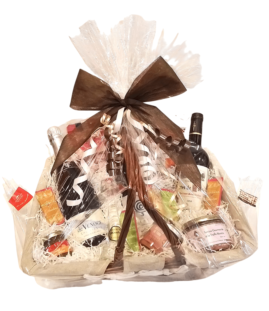 CORBEILLE CADEAU - Panier Garni "Vins & Champagne"