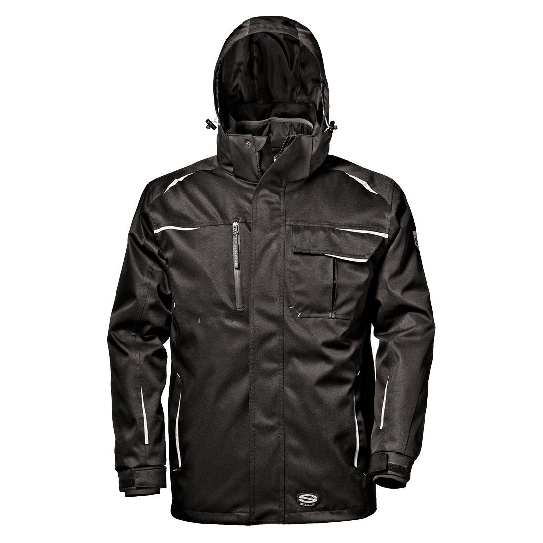 Trial Parka, 3-in-1, removable lining, stowable hood, multiple pockets, waterproof, reflective inserts, N° L
