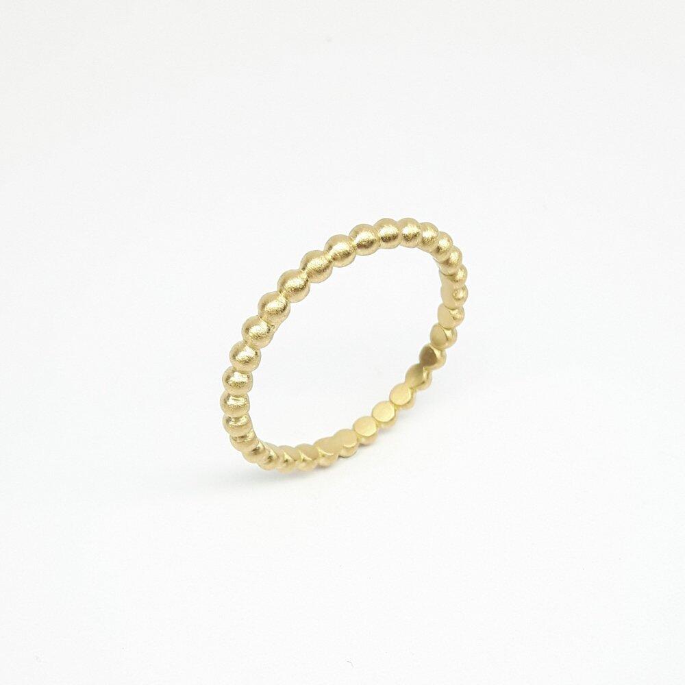 'round around', bague boules en or jaune 18kt Ø2,4mm.