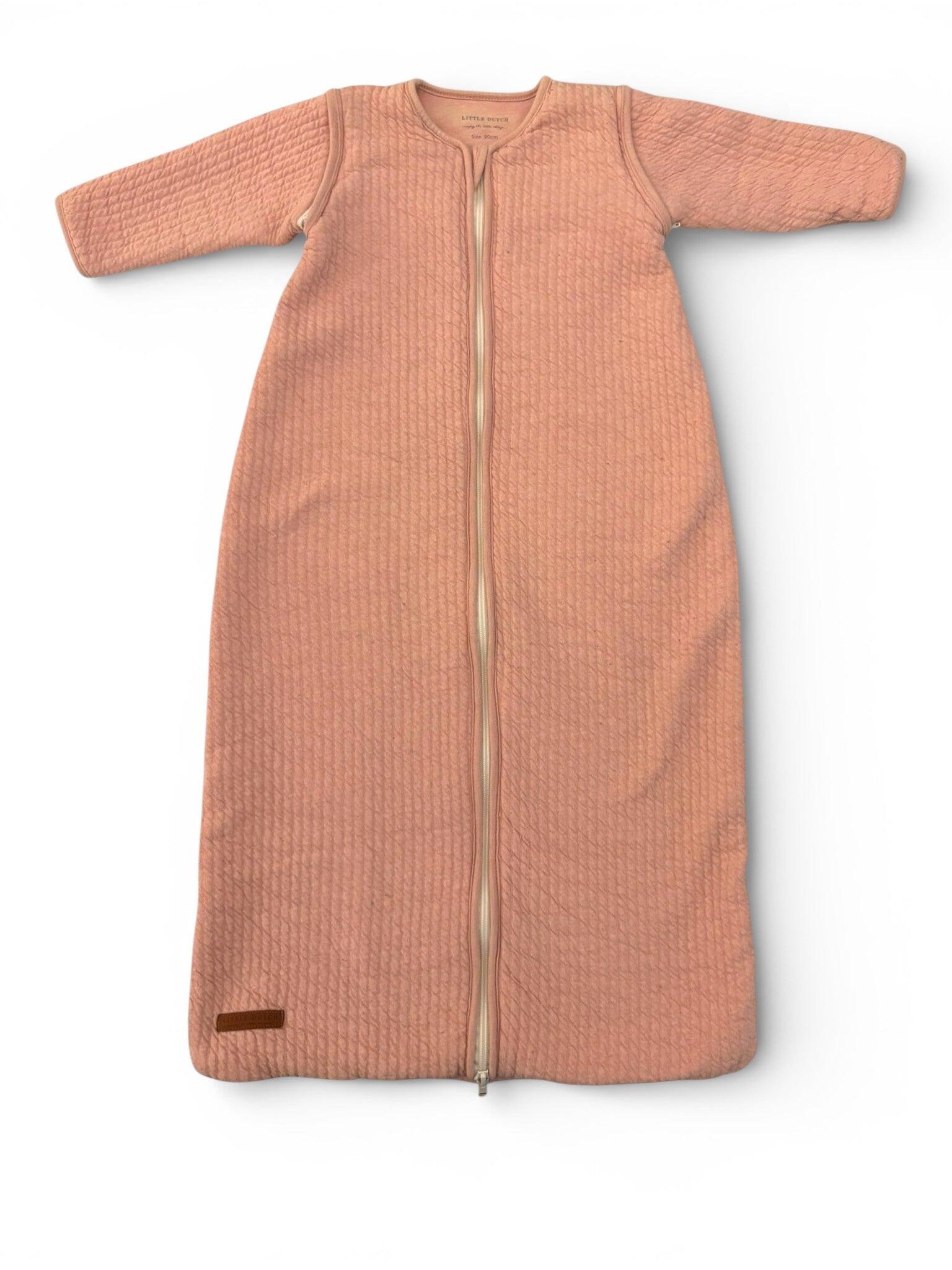 Little Dutch Rosa Schlafsack mit Ärmeln (90 cm)