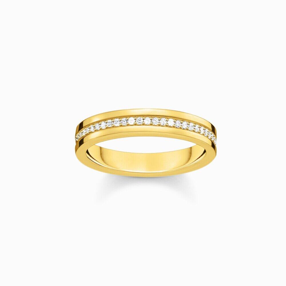 Thomas Sabo - TR2117-414-14-48 - Bague - pour femme - argent 925 plaqué or jaune - Taille 48