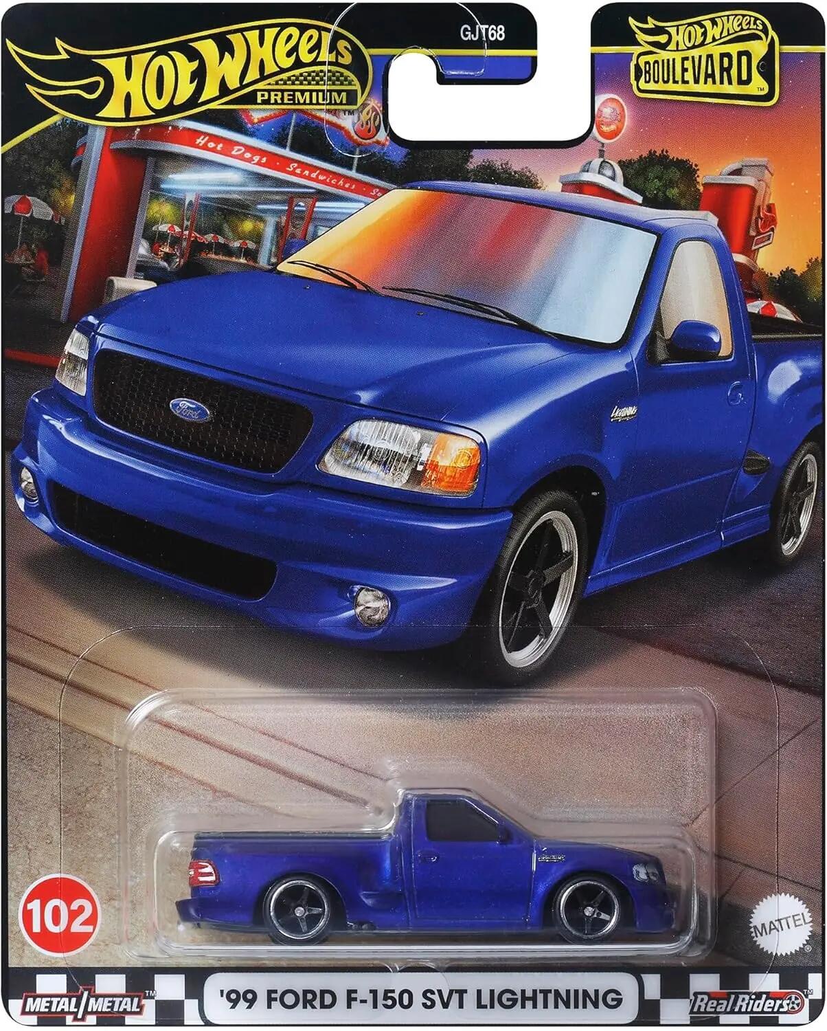 Hot Wheels Premium - #GJT68 HRT60 - '99 Ford F-150 SVT Lightning - Boulevard Series #102 - Hot Wheels Premium - 1/64
