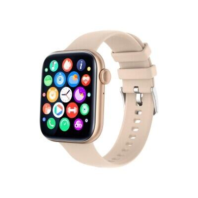 TEKDAY CONNECTED-Uhr, Lautsprecher, Modell PINK Silikon, rosafarbenes Gehäuse, Telefonieren über die Uhr möglich, Druckmessung