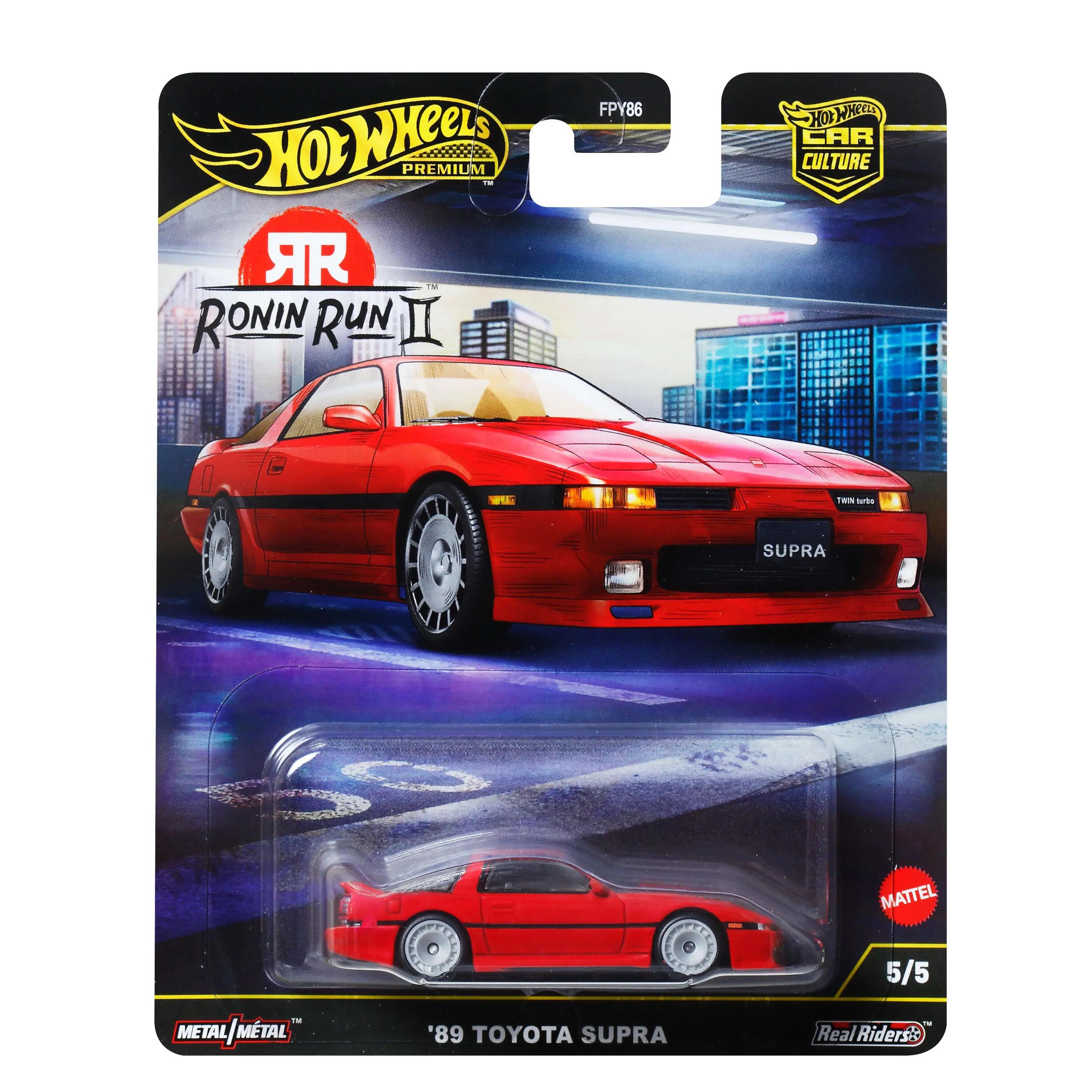 Hot Wheels Premium Car Culture Ronin Run 2 Toyota Supra A70 à l’échelle 1:64 - Véhicule jouet de collection (JBK90)