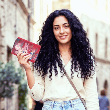 Portefeuille en Jean Rouge Eternal Romance