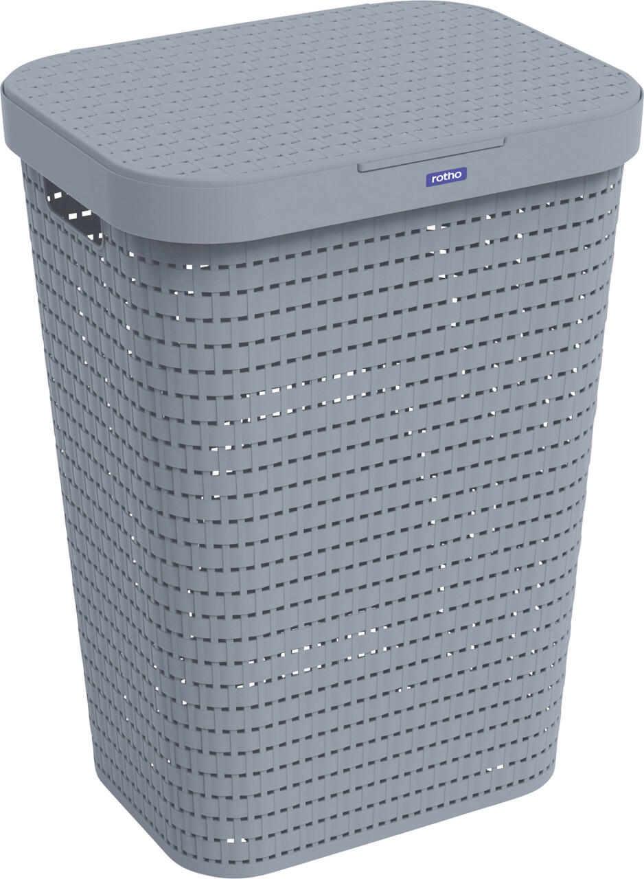Rotho panier à linge Country 55 L bleu brumeux