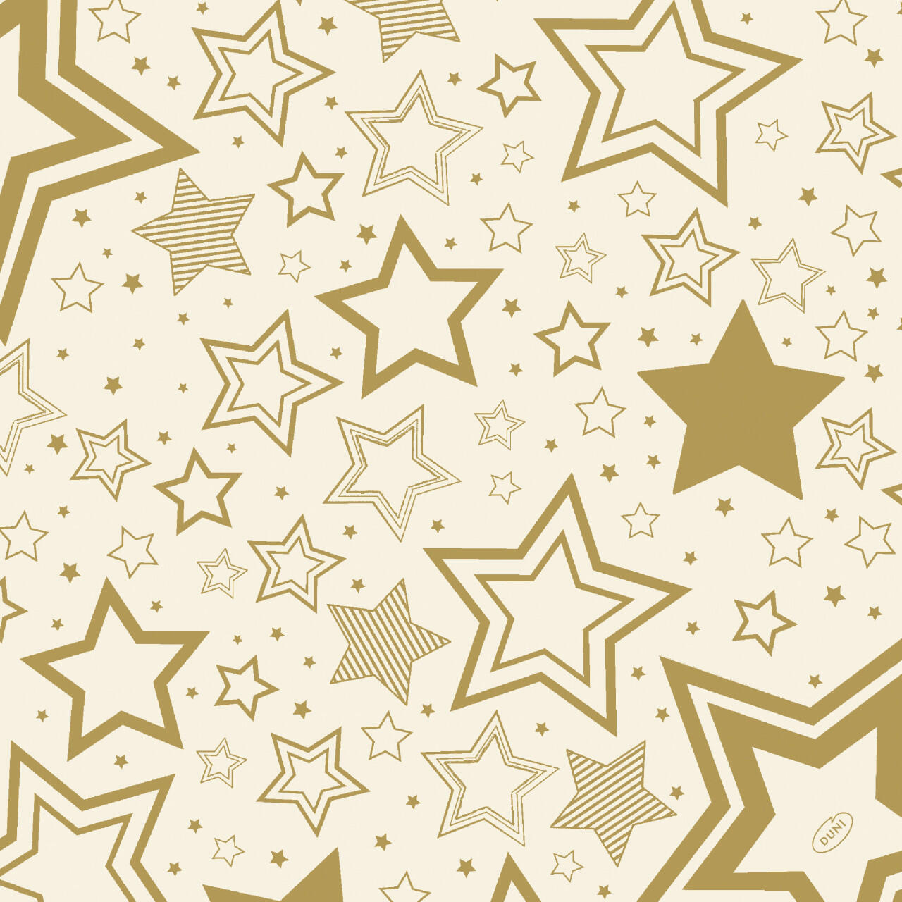 Duni napkins holiday star cream 40 x 40 cm - 12-pack